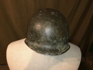 Ww2 Us Army Front Seam Fixed Bale Helmet No Liner M1 Wwii World War 2 Us Army
