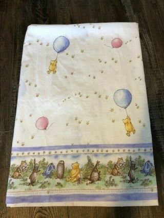 Disney Classic Winnie The Pooh Twin Size Flat Bed Sheet