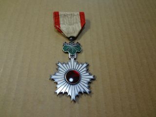 Wwii Japanese Order Of The Rising Sun 6th Class Badge Medal