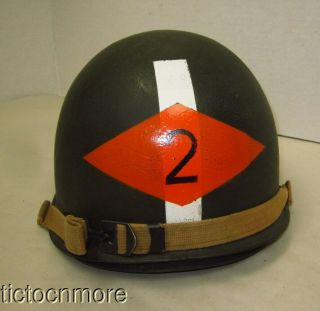 Wwii Us Army 2nd Ranger Lt M1 Helmet Restored Reenactor Impression Display