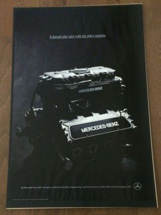 Mercedes - Benz Vintage 5001 V8 Engine By Hmor Engineering Poster