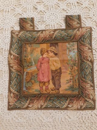 Vintage Metrax Floral Wall Tapestry Made In Belgium Measures 12.  5 " X 12 "