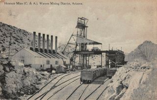 Hoatson Mine Az Arizona Copper Warren District Bisbee 1913 Vintage Postcard