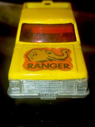 Vintage Matchbox Lesney Rolamatics Ford Ranger No.  57 1973 Wild Life Truck