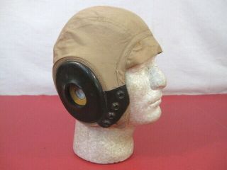 Wwii Us Army Air Force Aaf Type An - H - 15 Summer Flying Helmet - Sz Large - Rare 2