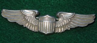 Wwii Us Army Air Force Sterling Lgb Balfour 3 " Pilot Wings Usaaf Full Sized