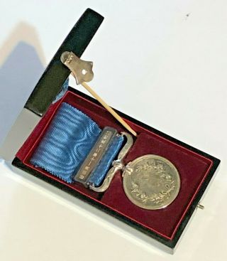 Wwii Japanese Order Medal Of Honour With Blue Ribbon Japan Merit Box