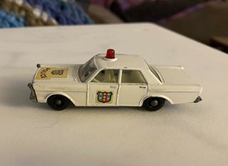 Vintage Lesney Matchbox No 55/59 Ford Galaxie Police Car
