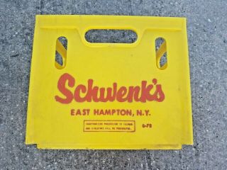 Vintage Schwenk’s Dairy Plastic Milk Crate East Hampton Long Island Ny