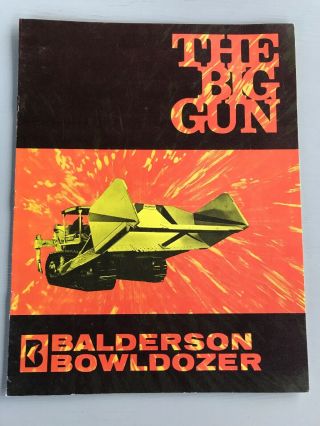 Vintage Balderson Brochure Bowldozer Blade Attachment For Caterpillar Tractor
