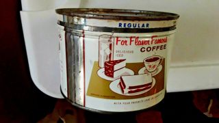 Vintage RE - JOYCE COFFEE TIN/CAN 1 Pound.  CHRIS HOERR & SON CO PEORIA ILLINOIS 2