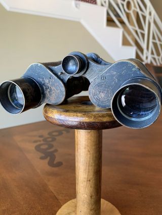 Ww2 Bausch & Lomb Us Navy Mark 7 Binoculars W/ Lens Filter For Use At Sea Wwii