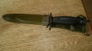 Wwii Usm4 Bayonet Fighting Knife With Scabbard U.  S.  Us M8a1
