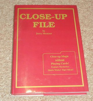 Vintage Hard Cover Magic Trick / Card Book Close - Up File By Jerry Mentzer Look