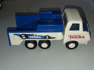 Vintage Tonka Toy Metal & Plastic Truck Race Racecar Hauler Indycar Wrecker