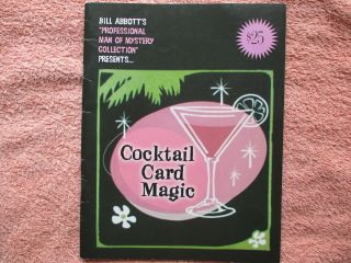 Cocktail Card Magic By Bill Abbott - Card Magic Book
