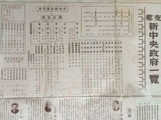 WWII CHINA GOVERNMENT LIST Wang Jingwei 王精衛 SINO - JAPANESE WAR ARMAMENT MAP 3