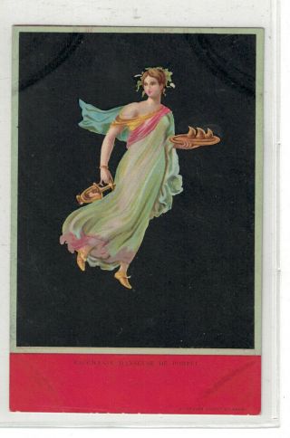 4 Vintage Italian Art Postcard Bacchante Danseuse De Pompei