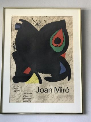 JOAN MIRO EXHIBITION LITHOGRAPH POSTER “74 VINTAGE MODERN ABSTRACT EXPRESSIONIST 3