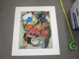 Print Poster Unframed Unfolded Mane Katz Flower Cart 16 " X 20 " - 22 " X 26 "