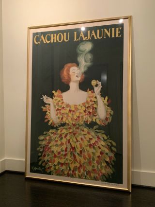 Authentic Vintage Poster By Cappiello,  Cachou Lajaunie Framed In A,