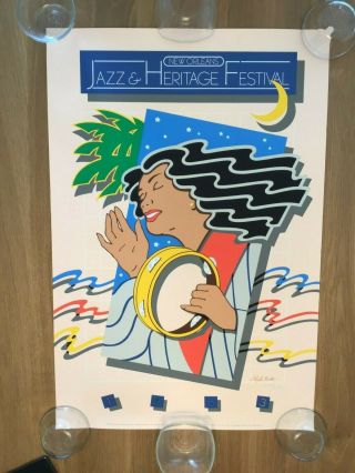 Vintage 1983 Orleans Jazz & Heritage Festival Poster - Numbered - Hugh Ricks