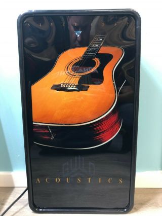 Guild Acoustics Guitar Advertising Lighted Sign Music Store Display TECART 2
