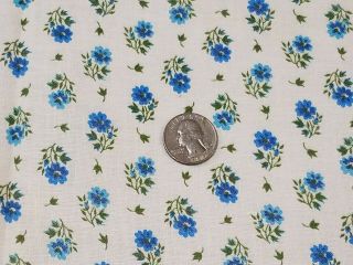 Vintage Full Feedsack: Little Blue Flowers On White