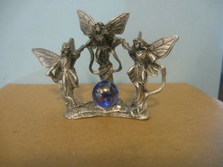 Gallo Pewter 3 Faries With Crystal