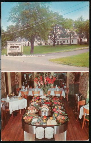 Stony Point Ny A Bit Of Sweden Smorgasbord Restaurant Vintage Postcard Old Motel