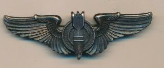 Wwii Us Army Air Corps Sterling Bombardier Wings 3 " Known Id