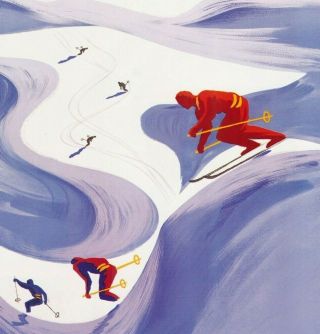 France Sports D ' Hiver 1948 Winter Sports Vintage Poster Print Retro Style Art 2