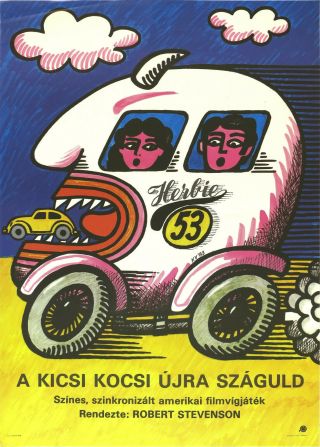 Vtg Orig.  Movie Poster Herbie Rides Again Kovács Vilmos Usa 1983