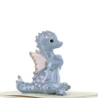 Hagen Renaker Miniature Dragon Baby Blue Ceramic Figurine