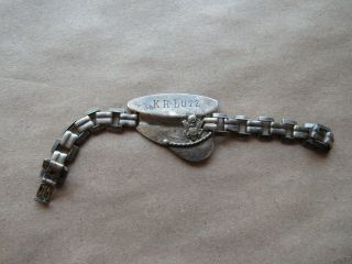 Wwii Us Army Officers Sweetheart Bracelet Named K.  R.  Lutz