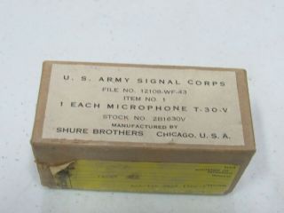 Throat Microphone T - 30 Wwii Nos In Army Air Corps