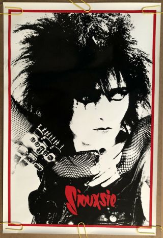 Vintage Poster Siouxsie And Banshees 1980s Rock Music Memorabilia