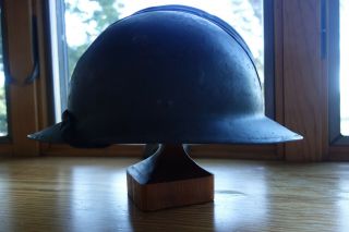 WWII French Adrian M26 Helmet with chinstrap and liner 3