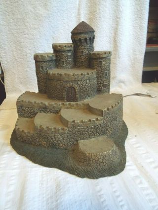 Vintage Resin Castle Display Stand For Miniature Figurines