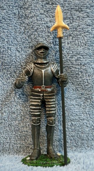 Myths & Legends Figurine Mini Knight W/suit Of Armor & Lance 5 " Tall