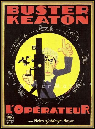 Buster Keaton 1928 The Cameraman French Film Movie Vintage Poster Classic Print