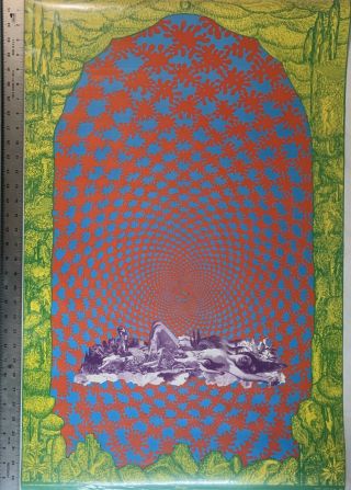 Vintage 1967 Wilfred Satty Mirage Poster East Totem West