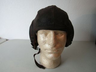 Wwii Us Army Ac Type A - 11 Leather Flight Helmet Size Medium With No Electronics