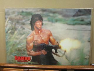 Vintage 1985 Movie Poster Rambo First Blood Part Ii 2010