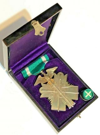 Wwii Japanese Order Of Golden Kite,  7th Class Medal With Box,  Rosette