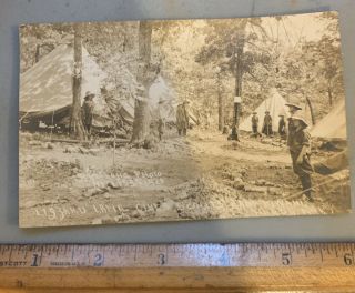 Real Photo Post Card Girl Scout Kamp Kiwani Hardy Ar 1920s ?