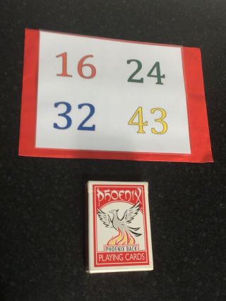 (r) Card Shark Mentalist Magic Trick Numb By Richard T.  Smith