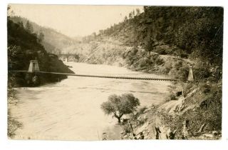 Auburn Ca - American River Bridges - Rppc Postcard California