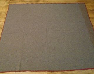 Faribo 60 Wool Blend Blanket Slate Gray Made In The Usa 62 " X 52 " 40 Acrylic