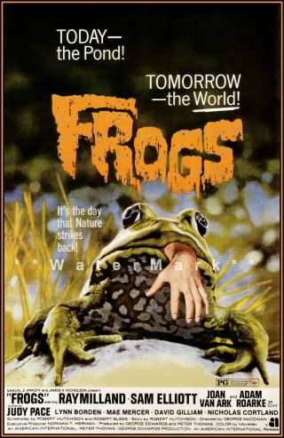 Frogs 1972 Eco - Horror Film Vintage Poster Print Retro Style Art Movie Wall Decor